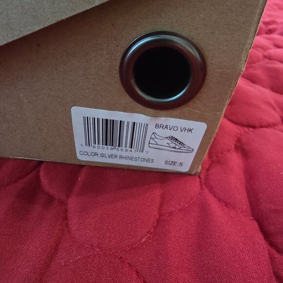 Vintage Havana BRAVO VHK Rhinestone Sneakers – Silver – Size 5 - Picture 4 of 4